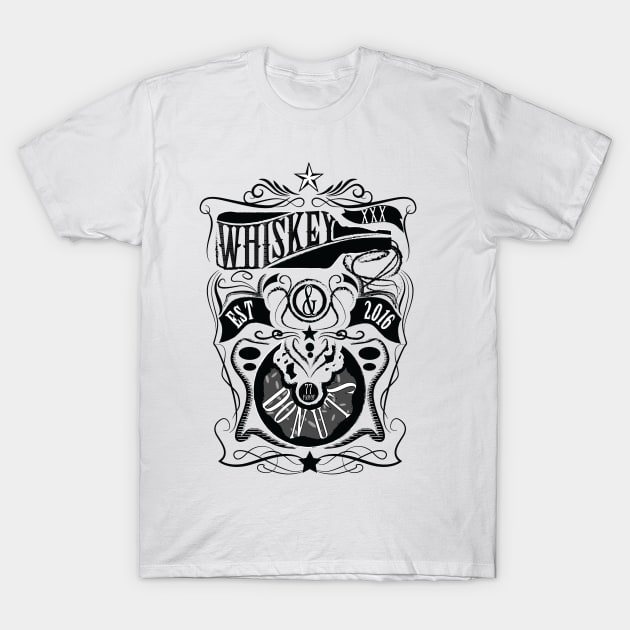 Whiskey_and_Donuts T-Shirt by Alicorns_and_Devilhorns